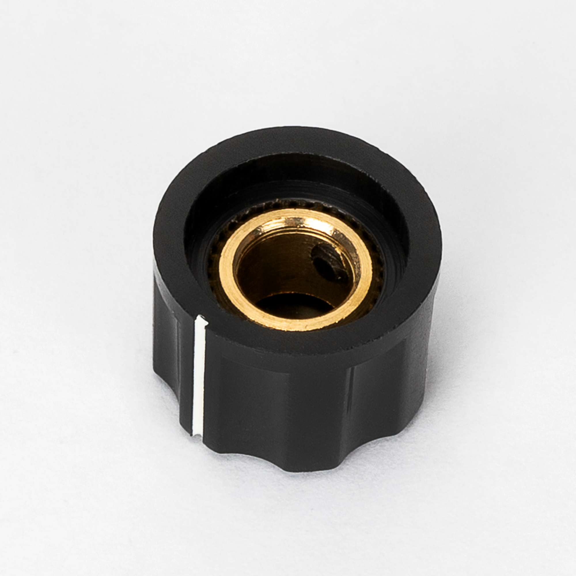 16x 12mm6.4mmシャフトサイズABS溝付きポテンショメータノブギター