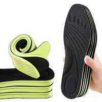 Semelles intérieures de sport en PU Zujiyoupin P à matrice de points cinq lignes, confortables, haute élasticité, antichoc, amorti doux, respirantes