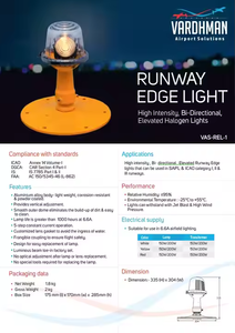 ไฟขอบรันเวย์แบบสองทิศทางความเข้มสูง ICAO/fa/iec 6.6A ตามมาตรฐานฮาโลเจนประเภทฐาน AR111สำหรับการบิน - Product Image 4