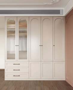 Armario de Madera Blanco Moderno que Ahorra Espacio, Elegante Guardarropa para Almacenamiento de Ropa en el Hogar con Estantes Ajustables - Product Image 1