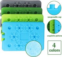오래 지속되고 빠르게 얼어가는 쿨박스 대형 아이스 블록 (쿨백용) 재사용 가능한 냉동 블록 슬림 아이스팩 (도시락용)