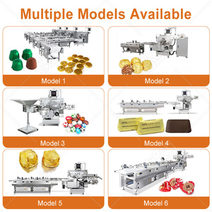 Machine d'emballage automatique de barres de chocolat, de bonbons carrés et de cubes en feuille d'aluminium - Product Image 2