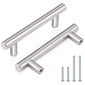 Pegangan T Bar Baja Tahan Karat Panjang Total 192mm untuk Furnitur dan Lemari - Product Image 6