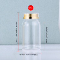 Botol obat plastik amber kapsul HDPE putih bulat kosong untuk toko