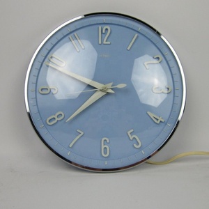 Blue <b>Chrome</b> <b>Wall</b> <b>Clock</b> - Product Image 1