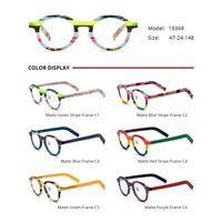 Nouvelles lunettes de stratification en acétate géométriques rondes montures de lunettes spéciales pour tous les visages lunettes optiques de luxe de haute qualité