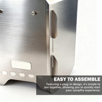 Brasero à Combustion Secondaire Pliable Ultra-silencieux en Acier Inoxydable, Conception Sans Fumée pour le Camping et la Cuisine en Plein Air, Personnalisable