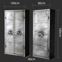 Armoire de Rangement Vestiaire Industrielle en Métal de Fer Vieilli