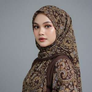 Voile musulman personnalisé avec logo, très demandé en 2026, vente en gros, respirant, 4 saisons, élégant, modeste, hijab imprimé en modal pour femme - Product Image 1