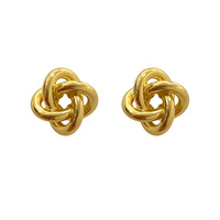 Anting-anting Retro Gaya Prancis yang Elegan, Desain Terpilin Mewah, Anting-anting Statement Desain Unik, Aksesoris Telinga Sederhana untuk Wanita