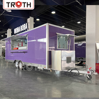 Camion de restauration mobile rose personnalisé Truth, entièrement équipé, pour la vente de glaces et de cuisine mobile, à vendre aux États-Unis