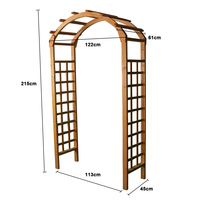 Fabricant chinois poids léger Chine sapin en bois porte de jardin entrée treillis tonnelle