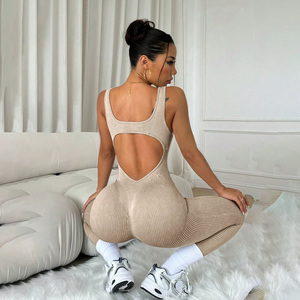 Lanyu mới thân thiện với da sexy của phụ nữ áo liền quần Playsuits thời trang đàn hồi cao Jumpsuit nhanh khô tập thể dục bó sát bodysuit - Product Image 1