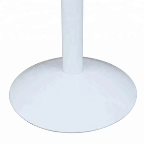 مسحوق طاولة مستديرة حديدي أبيض مرتفع 72 تصميم جديد مطلي لمقهى المطعم - Product Image 5