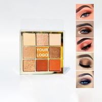 Palette d'ombres à paupières personnalisée de haute qualité, finition scintillante, ombre à paupières sèche, livre, marque privée