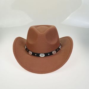 Chapeau <span class=keywords><strong>de</strong></span> <span class=keywords><strong>cowboy</strong></span> pour homme style européen-américain automne-hiver, grande visière pare-soleil, 100 % polyester, design raffiné, vente en gros - Product Image 4