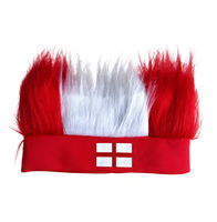 Perruque bandeau drapeau anglais, perruque synthétique colorée aux couleurs du drapeau national, casquette perruque pour supporters de football, idéale pour les fêtes sportives et les manifestations.