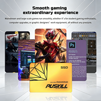 PUSKILL Silver Diamond SSD 2,5 inch SATA interne solid state drive voor desktop, metalen behuizing, nieuw