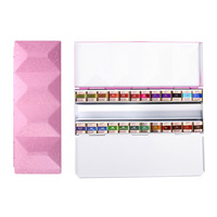 Usine à bas prix de haute qualité 24 couleurs solide aquarelle Pigments phosphorescents série peinture Pigments