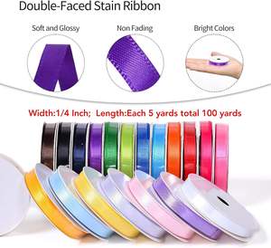 Cinta de Satén de Poliéster de Doble Cara con Borde Cortado, Personalizada, 100 Yardas, 196 Colores, Rollo de Cinta de Poliéster Rosa, Venta al Por Mayor - Product Image 2