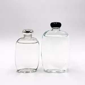 wholesale Empty Glass Juice bottle Milk Coffee Tea Drinking glass Bottle with mushroom lid