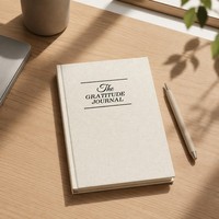 Carnet de Gratitude Quotidienne Original avec Couverture en Tissu Cousue, 100 Feuilles, Personnalisable, pour la Réflexion, la Pleine Conscience et la Joie, Format A5