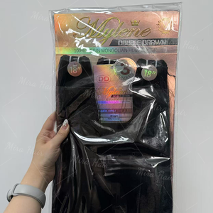 Commercio all'ingrosso 3 pz pacchetto mongolo <span class=keywords><strong>capelli</strong></span> umani estensione colore naturale dritto 1 Set 3 fasci di <span class=keywords><strong>capelli</strong></span> mongoli per <span class=keywords><strong>donna</strong></span> nera - Product Image 5