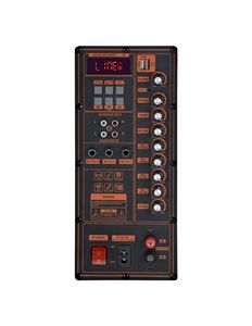 12Inch Điện Lớn Nhà Theatre Hệ Thống Âm Thanh Loa Không Dây Âm Thanh Lớn Bên Giai Đoạn Xe Đẩy Kéo Rod Loa Với 2 Không Dây Mic - Product Image 5