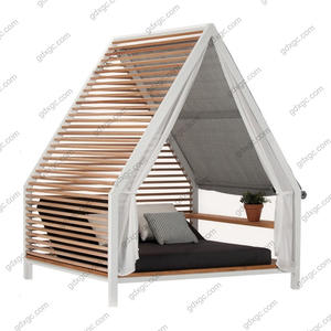 Lujo resistente al agua Sunbed Canopy Daybed Patio Muebles de exterior para hoteles Villas <span class=keywords><strong>Casa</strong></span> Forma Marco de aluminio Piscina de plástico - Product Image 6
