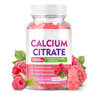 Gomitas <span class=keywords><strong>de</strong></span> <span class=keywords><strong>Citrato</strong></span> <span class=keywords><strong>de</strong></span> Calcio Vegetarianas GMP 1000mg, Suplemento con <span class=keywords><strong>Magnesio</strong></span>, <span class=keywords><strong>Potasio</strong></span>, Zinc y Vitamina D3 para la Salud Ósea <span class=keywords><strong>de</strong></span> Adultos, Hombres y Mujeres - Product Image 1