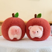 Jouets en peluche personnalisés, Poupée cochon pomme, Animaux en peluche, Jouet animal doux, mignon, Kawaii, Mascotte, Grand format, Amusant, Vente en gros personnalisée