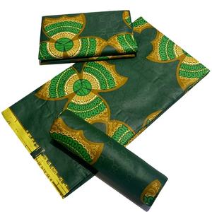 Tissu Imprimé <span class=keywords><strong>Wax</strong></span> <span class=keywords><strong>Bazin</strong></span> Biologique Écologique, Techniques de Tissage pour Robes de Soirée et de Mariage, et Sacs pour Femmes, Dames et Garçons - Product Image 1