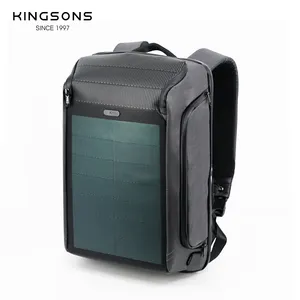 KINGSONS High-tech Solar Backpack For Travel USB Charging Antitheft Outdoor Backpack Business Laptop Backpack