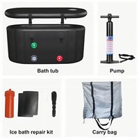 Baignoire à glace gonflable en PVC durable pour une utilisation en extérieur et en intérieur, pour les athlètes adultes, récupération physique