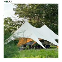 Grande Tente Glamping en Forme d'Étoile Imperméable pour Hôtels, Campings, Pique-niques et Événements de Restauration en Plein Air