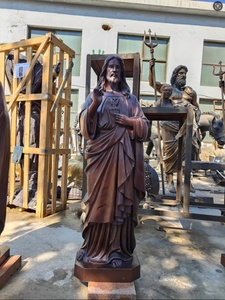 Statue de Neptune Poséidon en Bronze - Sculpture Artisanale du Dieu <span class=keywords><strong>Grec</strong></span> avec Trident, Finition Antique, Technique de Brossage, Forme Personnalisée / Jardin - Product Image 4