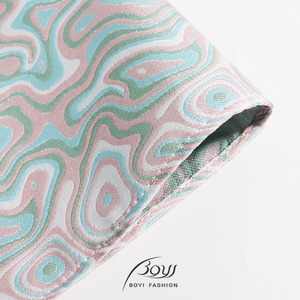 Pañuelos de bolsillo tejidos personalizados para hombre, pañuelos de poliéster elegantes, patrón de anillo anual Retro Para ocasiones formales - Product Image 2