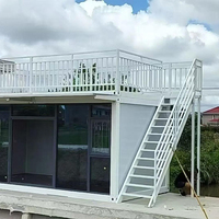 Maison mobile, conteneur résidentiel extérieur, conteneur à montage rapide, maison modulaire pour secours d'urgence, abri médical