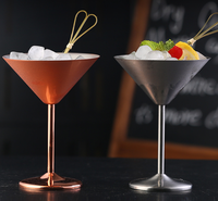 Gobelet à Martini en acier inoxydable 304, verre à cocktail en métal, coupe à champagne, bol à dessert et à glace pour la maison, les fêtes, les cafés et les restaurants