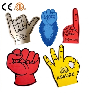 Mains de cheering en mousse EVA jaune doré personnalisées 2026 avec logo pour événements sportifs et célébrations - Product Image 1