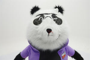 Costumes de mascotte gonflables Ours Panda cool, grandes tailles 2,2 m et 2,6 m pour adultes, pour la marche en extérieur, le cosplay et la danse - Product Image 5