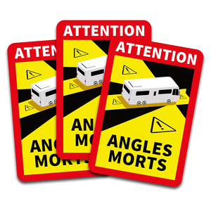 Autocollant auto-adhésif Finest Folia Attention Angles Morts 25x17cm, Obligatoire en <span class=keywords><strong>France</strong></span> pour les véhicules de plus de 3,5 T, Résistant à l'eau - Product Image 1