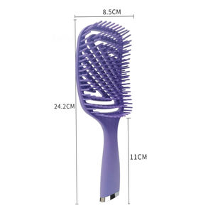 カスタマイズされた理髪店のヘアスタイリングABSもつれを解消するヘアブラシストレートナーコーム - Product Image 2