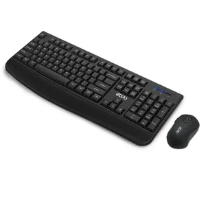 toetsenbord muis 2 laptops Suppliers-2.4G Full-Sized Draadloze Toetsenbord En Muis Kam Set Stille Toetsenbord En 3 Niveau Dpi Verstelbare Draadloze Muis