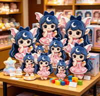 Peluche personnalisée Fille Elfe, adorable avec robe en dentelle, personnage de dessin animé, poupée en peluche pour cadeaux d'enfants, vente en gros