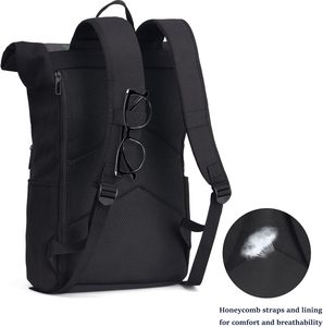 Échantillon gratuit Sac à dos à enroulement de voyage Nouveau cuir imperméable Pliable Mochilas Sac à dos d'école pour femmes Sac à dos pour ordinateur portable - Product Image 5
