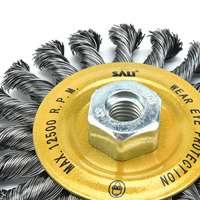 Brosse à fil en acier inoxydable torsadée pour polissage industriel Sali M10 M14, brosse à coupe pour perceuse, épaisseur 0,35/0,5/0,8 mm, sans fil, électrique