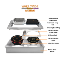 Réchaud électrique de gril de table de barbecue sans fumée en acier de style coréen dans le monde entier-utilisation commerciale de restaurant d'intérieur