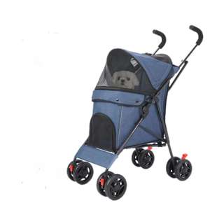 عربة سفر محمولة رخيصة للبيع بالجملة من المصنع عجلات دوارة أمامية عربة نقل للحيوانات الأليفة للكلاب والقطط الصغيرة والجرو - Product Image 5
