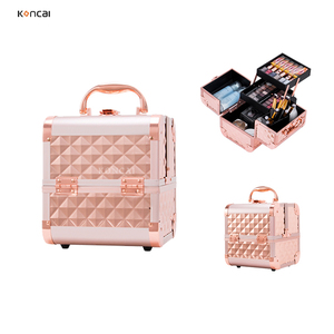 Maletín <span class=keywords><strong>de</strong></span> <span class=keywords><strong>Maquillaje</strong></span> <span class=keywords><strong>Profesional</strong></span> <span class=keywords><strong>de</strong></span> Viaje, Abierto, <span class=keywords><strong>de</strong></span> Aluminio Plateado, con Múltiples Bandejas, para Mujer, Venta Directa <span class=keywords><strong>de</strong></span> Fábrica - Product Image 3